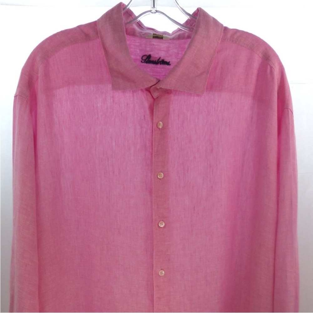 3XL Swedish Pink Linen Shirt